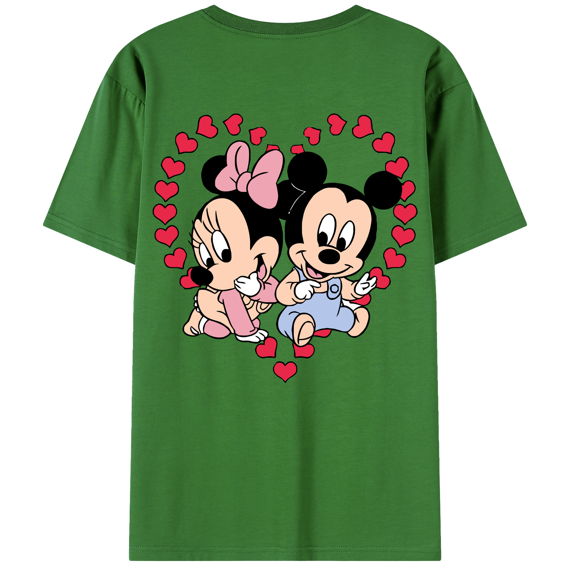 （画像用） ミッキーマウス Mickey Mouse レディース半袖Tシャツ(バックプリント)